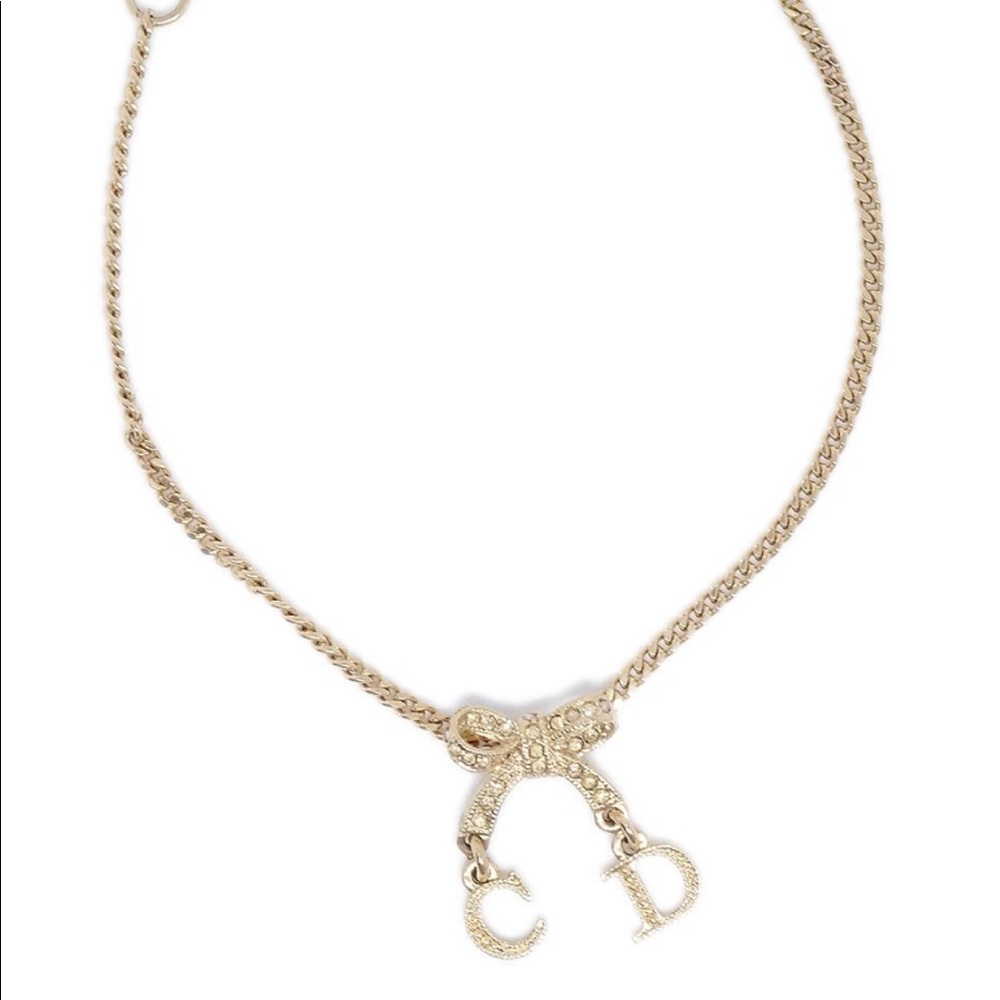 Christian Dior vintage gold bow bracelet